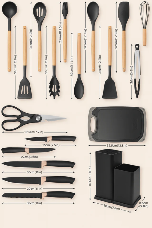 19 Pcs Silicone Kitchen Utensil Set