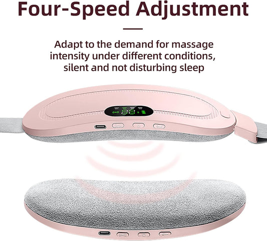 Portable Cordless Electric Heating Pad for Menstrual Pain, USB Warming Belt, 3 Heat Levels & 4 Modes | وسادة تدفئة كهربائية محمولة بدون سلك لألم الدورة الشهرية، حزام تدفئة USB، 3 مستويات حرارة و4 أوضاع