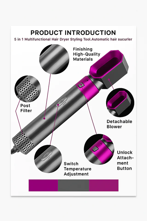 5 in 1 hair styler