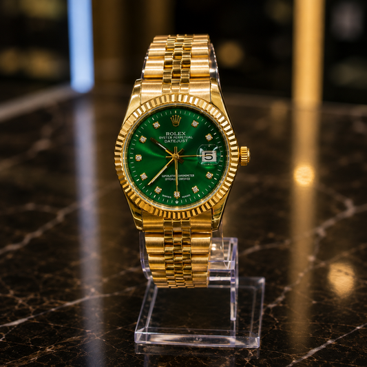 Rolex Emerald Gold Datejust