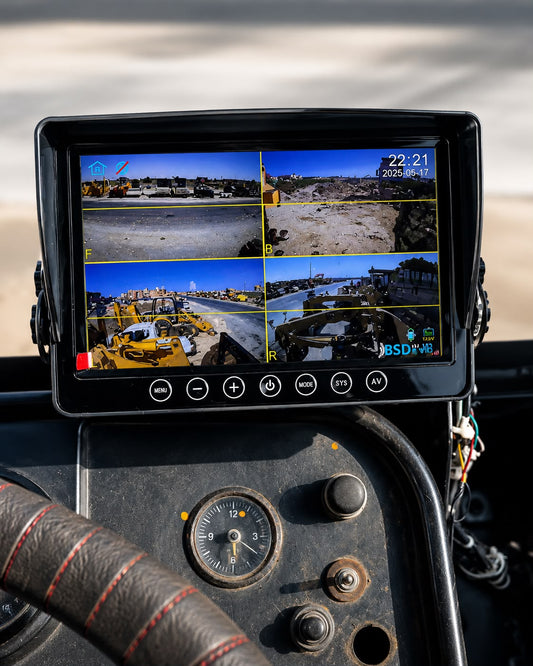 Truck&Trailer monitor system 9inch screen with 4 cams 4K by seismic contracting co